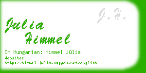 julia himmel business card